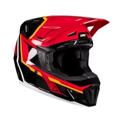 Cască cross Leatt Moto 7.5 V26 roșu, cu ochelari