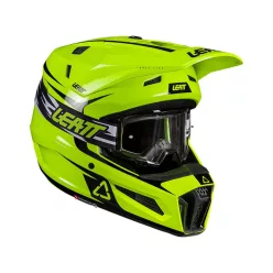   Cască cross copii Leatt Moto 3.5 Jr V26 galben neon, cu ochelari