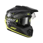 Cască adventure Leatt ADV 7.5 galben fluo, cu ochelari