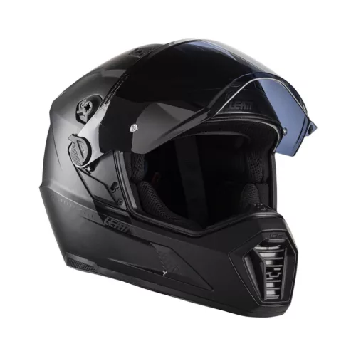Cască adventure Leatt ADV 7.5 negru, cu ochelari