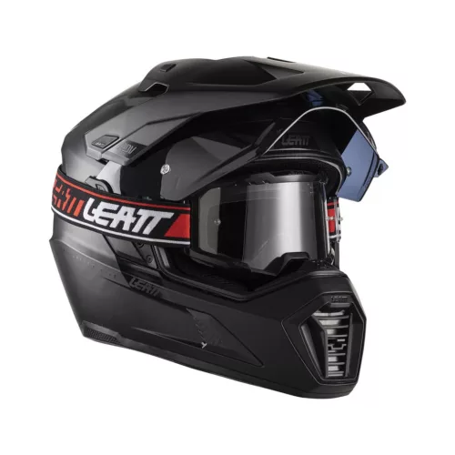 Cască adventure Leatt ADV 7.5 negru, cu ochelari