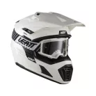 Cască adventure Leatt ADV 7.5 alb, cu ochelari