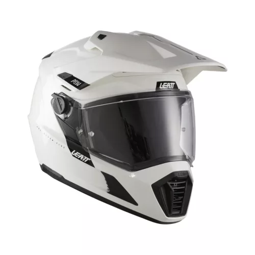 Cască adventure Leatt ADV 7.5 alb, cu ochelari