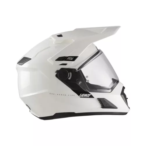 Cască adventure Leatt ADV 7.5 alb, cu ochelari