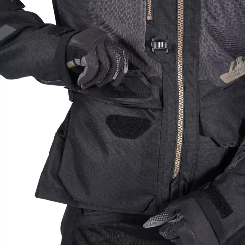 Geacă moto Leatt ADV FlowTour 5.5 Stealth negru/gri