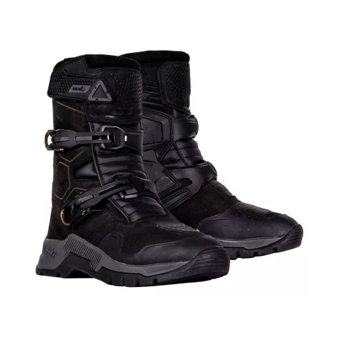 Cizme moto Leatt ADV HydraDri 7.5 Short Stealth negru/gri