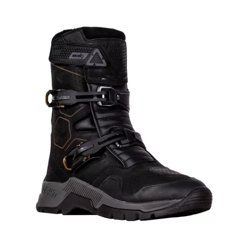 Cizme moto Leatt ADV HydraDri 7.5 Short Stealth negru/gri