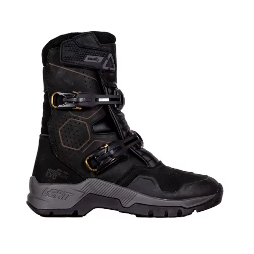 Cizme moto Leatt ADV HydraDri 7.5 Short Stealth negru/gri