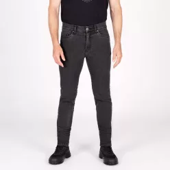 Blugi moto Knox Colton Slim gri închis (picior scurt)