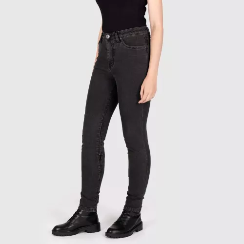 Blugi moto damă Knox Colton Skinny indigo spălat