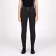 Blugi moto damă Knox Colton Skinny negru (picior scurt)