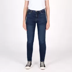   Blugi moto damă Knox Colton Skinny indigo spălat (picior scurt)