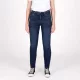 Blugi moto damă Knox Colton Skinny indigo spălat (picior scurt)