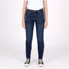 Blugi moto damă Knox Colton Skinny indigo spălat (picior scurt)