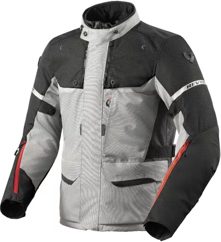 Geaca Moto Revit Outback 4 H2O argintiu/negru