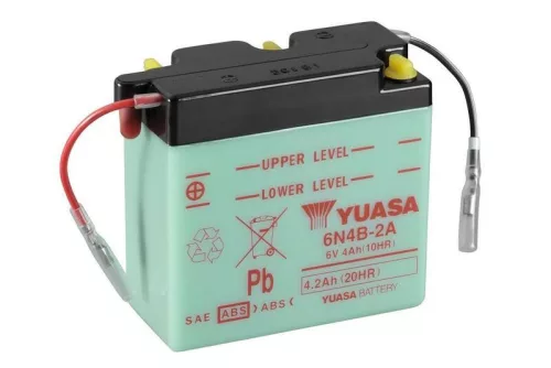 Baterie moto Yuasa 6N4B-2A convențională fără electrolit, 6V 4,2Ah