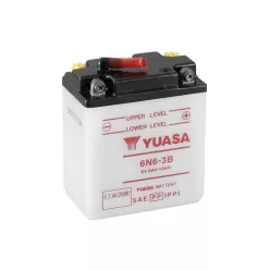   Baterie moto Yuasa 6N6-3B convențională fără electrolit, 6V 6,3Ah