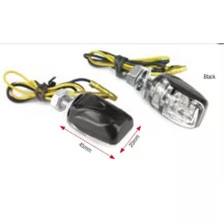   Semnalizatoare LED Bihr Shell corp negru, lentilă transparentă (pereche) 6P199T091B