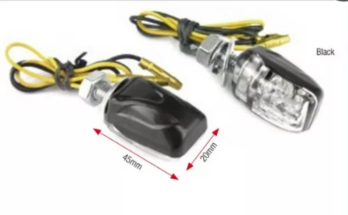 Semnalizatoare LED Bihr Shell corp negru, lentilă transparentă (pereche) 6P199T091B