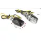 Semnalizatoare LED Bihr Shell corp negru, lentilă transparentă (pereche) 6P199T091B