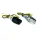 Semnalizatoare LED Bihr Micro-6 corp carbon, lentilă transparentă (pereche) 6P199T0KAB
