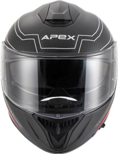 Casca Apex FC500 Carbon Assen alb/rosu/albastru mat