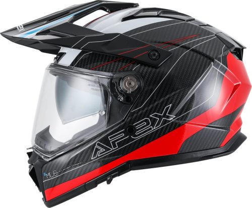 Casca Apex AC500 Carbon Sahara alb/rosu/negru/albastru