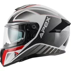 Casca Apex FT300 New York alb/gri/rosu