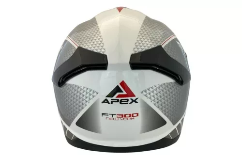 Casca Apex FT300 New York alb/gri/rosu