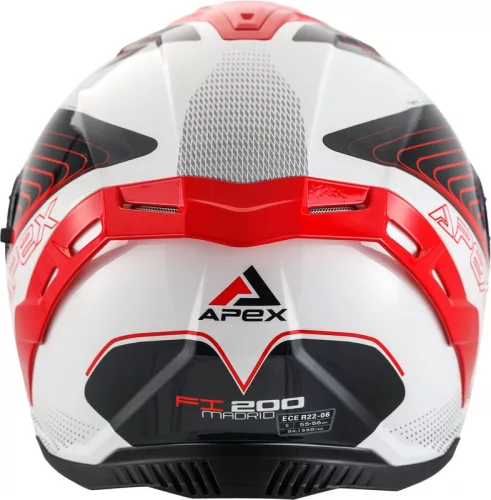 Casca Apex FI200 Madrid alb/rosu