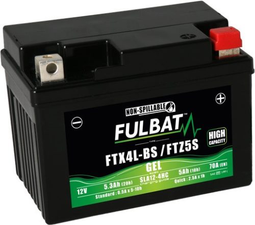 Baterie cu gel FULBAT FTX4L-BS / FTZ5S SLA (YTX4L-BS / YTZ5S SLA)