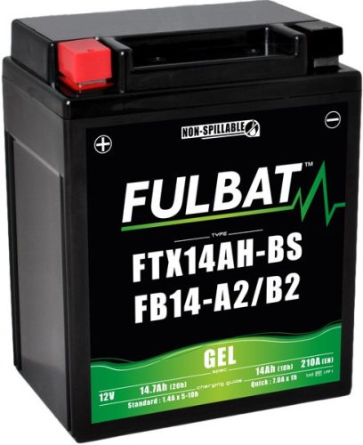 Baterie cu gel FULBAT FB14-A2 GEL (12N14-4A) (YB14-A2 GEL)