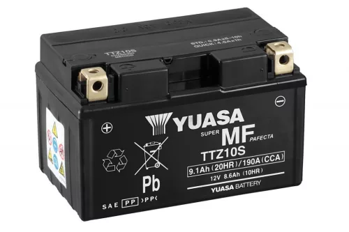 Baterie moto Yuasa TTZ10S activată din fabrică, 12V 8,6Ah