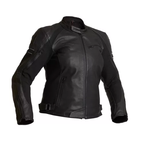 Geacă moto piele damă Halvarssons Risberg negru