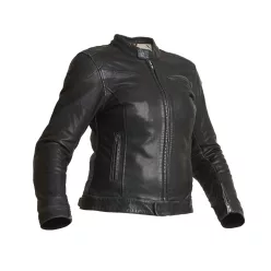 Geacă moto piele damă Halvarssons Orsa negru