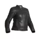 Geacă moto piele damă Halvarssons Orsa negru
