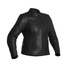 Geacă moto piele damă Halvarssons Vitsand negru