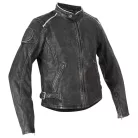 Geacă moto piele damă Halvarssons Nyvall negru