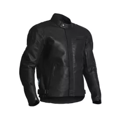 Geacă moto piele Halvarssons Mangen negru