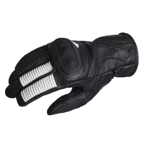 Mănuși moto Halvarssons Flaxen negru/alb