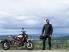 Geacă moto piele Halvarssons Sandtorp negru