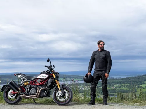 Geacă moto piele Halvarssons Sandtorp negru