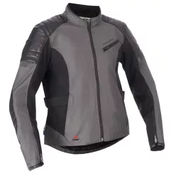   Geacă moto textil damă Halvarssons Solberg gri închis/negru