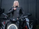 Geacă moto textil damă Halvarssons Solberg gri închis/negru