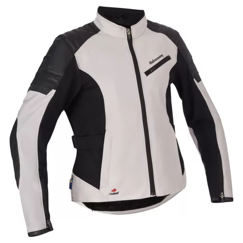 Geacă moto textil damă Halvarssons Solberg gri deschis/negru