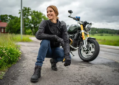 Geacă moto textil damă Halvarssons Arvika negru