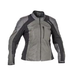 Geacă moto textil damă Halvarssons Arvika negru/gri