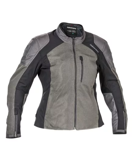 Geacă moto textil damă Halvarssons Arvika negru/gri