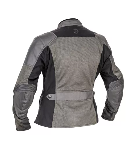 Geacă moto textil damă Halvarssons Arvika negru/gri