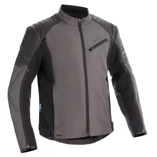 Geacă moto textil Halvarssons Solberg gri închis/negru